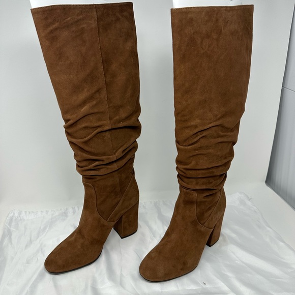 Coach Graham Slouchy Tall Boot Knee High Suede Boot MSRP $450 Sz 5.5B Brown - Picture 2 of 6